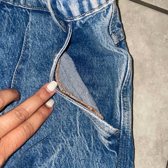 FREE PEOPLE WE THE FREE Marx Slouchy Cargo Denim Baggy Utility Jean Size 26 - Picture 10 of 14